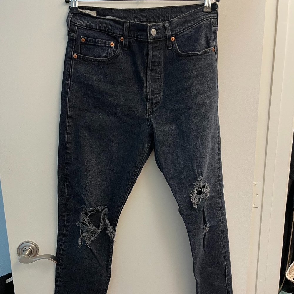 Levi's Premium Distressed Black Jeans